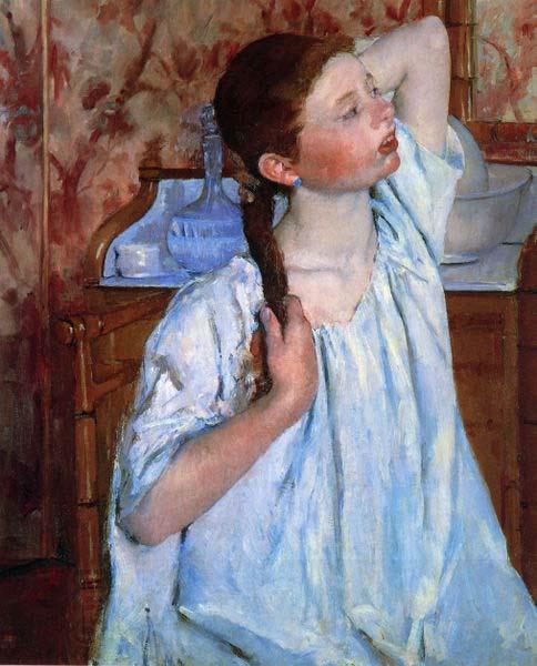 Mary Cassatt Girl Arranging her Hair China oil painting art